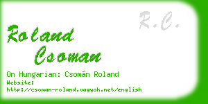 roland csoman business card